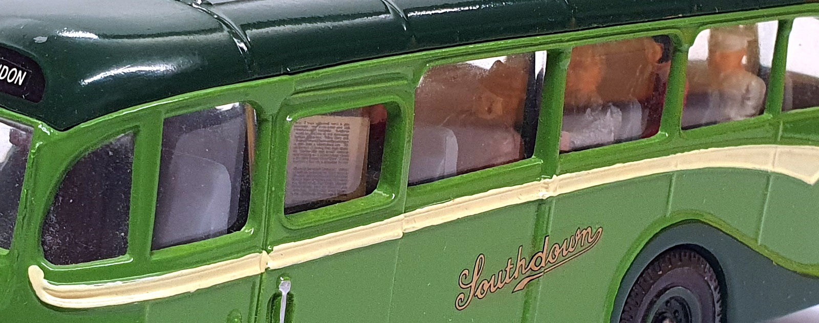 Corgi 1/50 Scale 384 - Bedford OB Coach With Passengers Southdown REWORKED