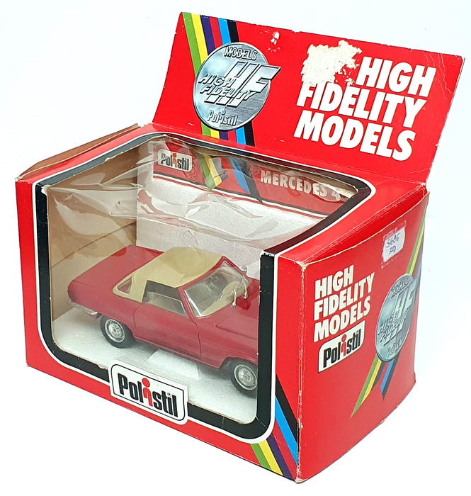 Polistil 1/30 Scale Diecast S686 - Mercedes Benz 450SL Soft Top - Red