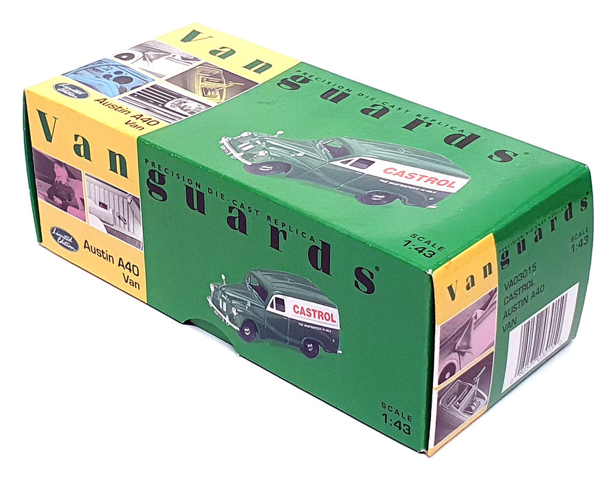 Vanguards 1/43 Scale VA03015 - 1947 Austin A40 Van Castrol - Green/White