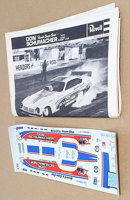 Revell 1/25 Scale Kit H-1453 '74 Chevrolet Vega Funny Car Super Shoe Schumacher