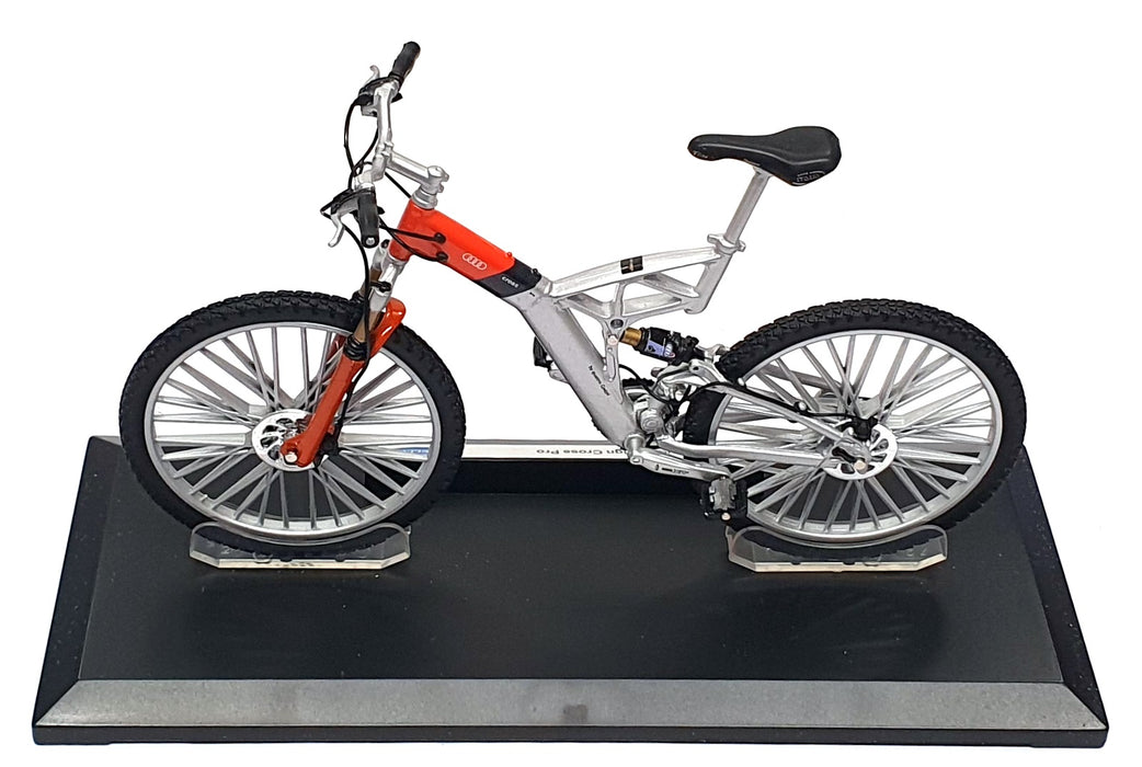 Welly Bike 1/10 Scale 62570PW - Audi Design Cross Pro Bicycle - Silver/Orange