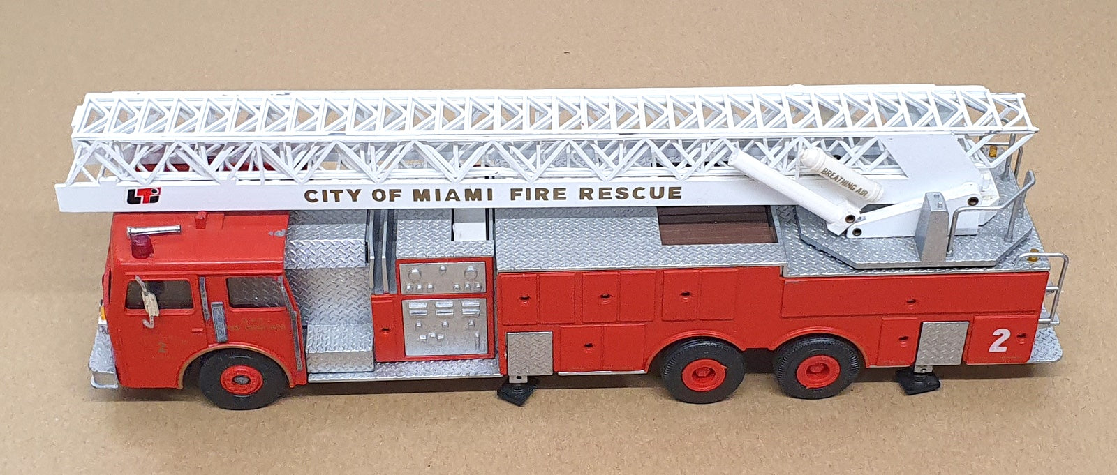 Conrad 1/43 Scale 5509 - LTI Aerial Ladder Fire Truck No. 2 City Of Miami