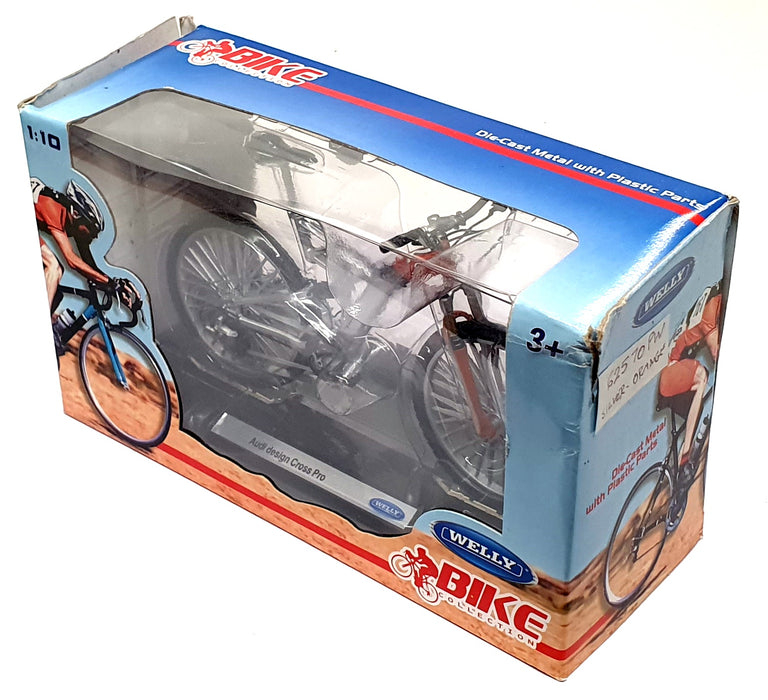 Welly Bike 1/10 Scale 62570PW - Audi Design Cross Pro Bicycle - Silver/Orange