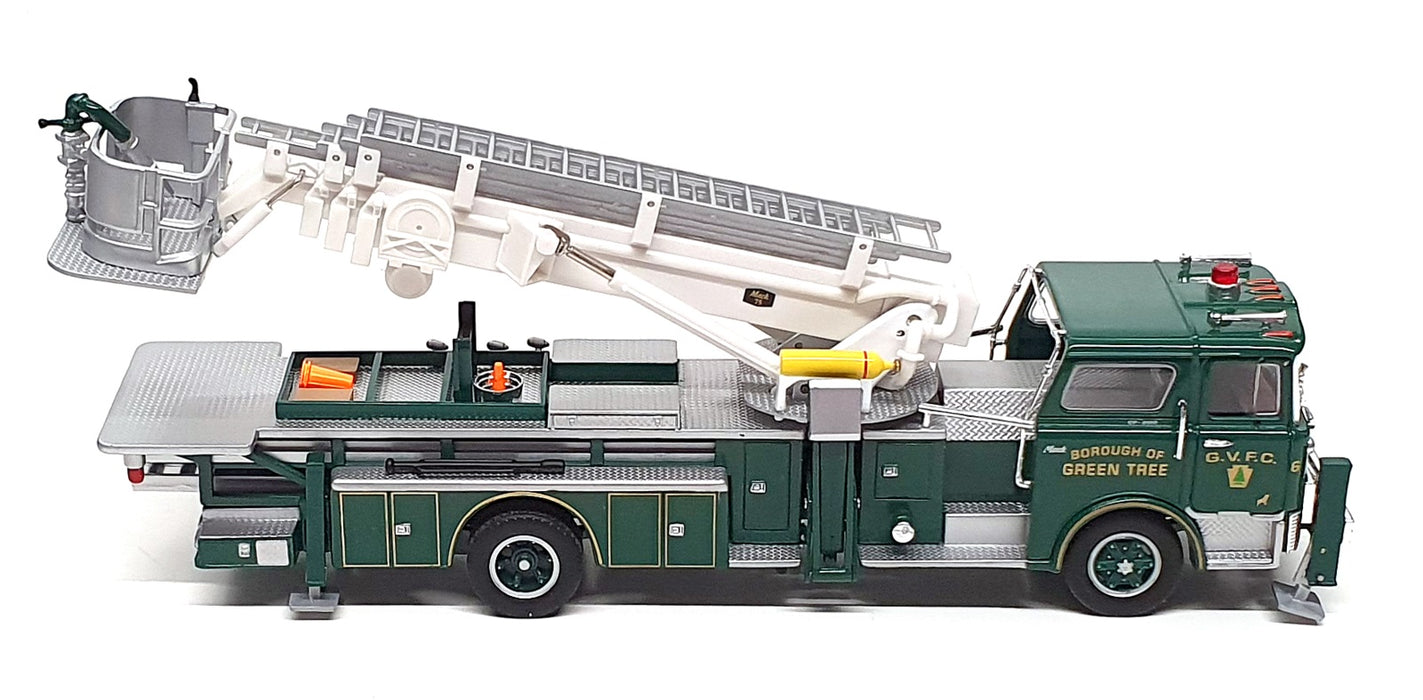 Corgi 1/50 Scale US53806 - Mack CF Tower Ladder Green Tree Volunteer Fire Co.