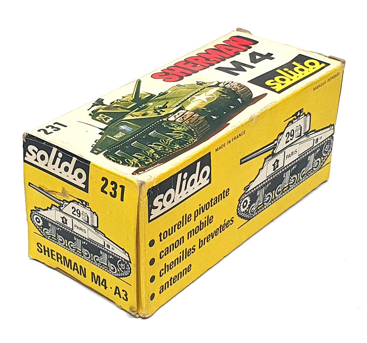Solido 1/50 Scale Diecast 231 - Sherman M4 A3 Tank #29 - Green
