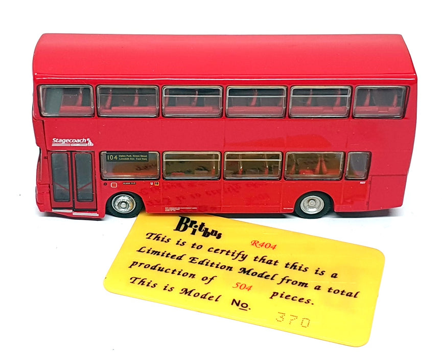 Britbus 1/76 Scale R404 - Scania N113 Bus Stagecoach East London Rt. 104 - Red