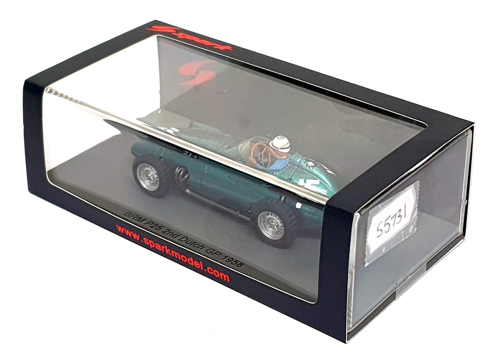 Spark 1/43 Scale S5731 - F1 BRM P25 #15 2nd Dutch GP 1958 Harry Schell