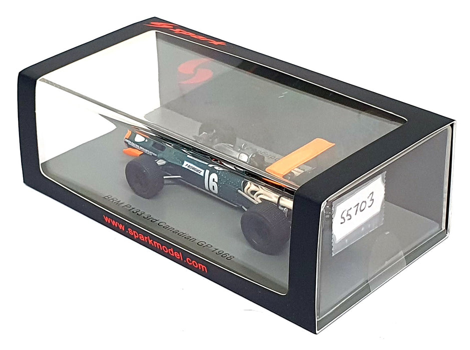 Spark 1/43 Scale S5703 - F1 BRM P133 #16 Canada GP 1968 Pedro Rodriguez