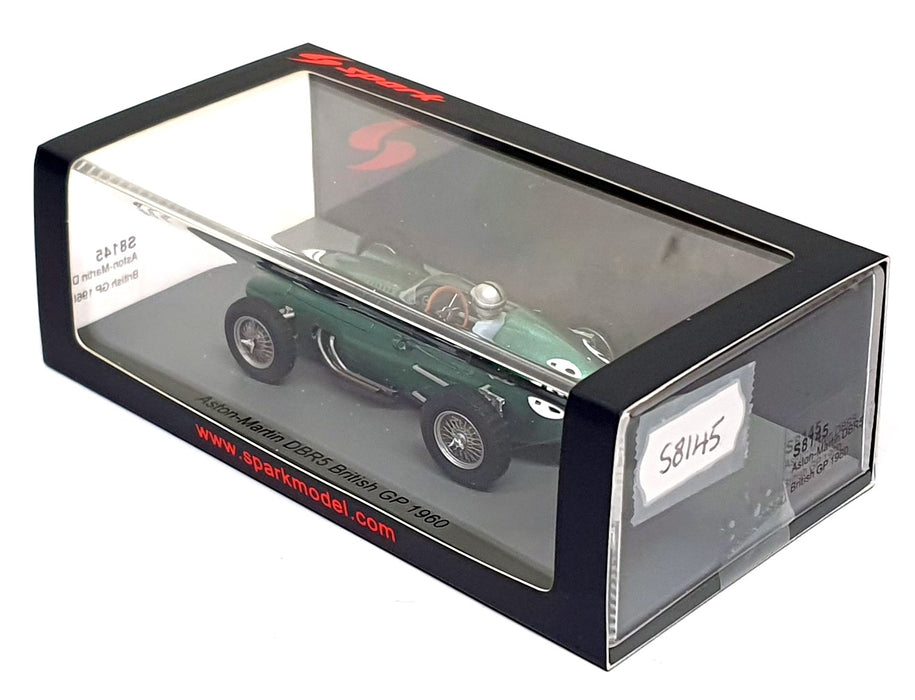 Spark 1/43 Scale S8145 - F1 Aston Martin DBR5 #18 British GP 1960 Roy Salvadori