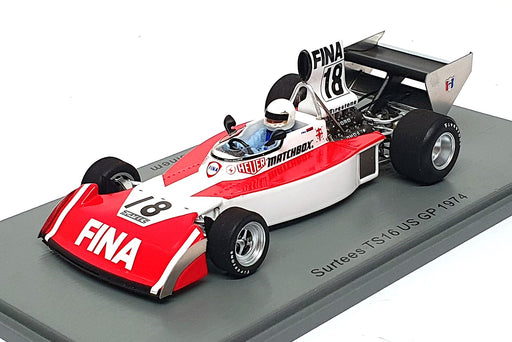 Spark 1/43 Scale S9658 - F1 Surtees TS16 #18 US GP 1974 Jose Dolhem