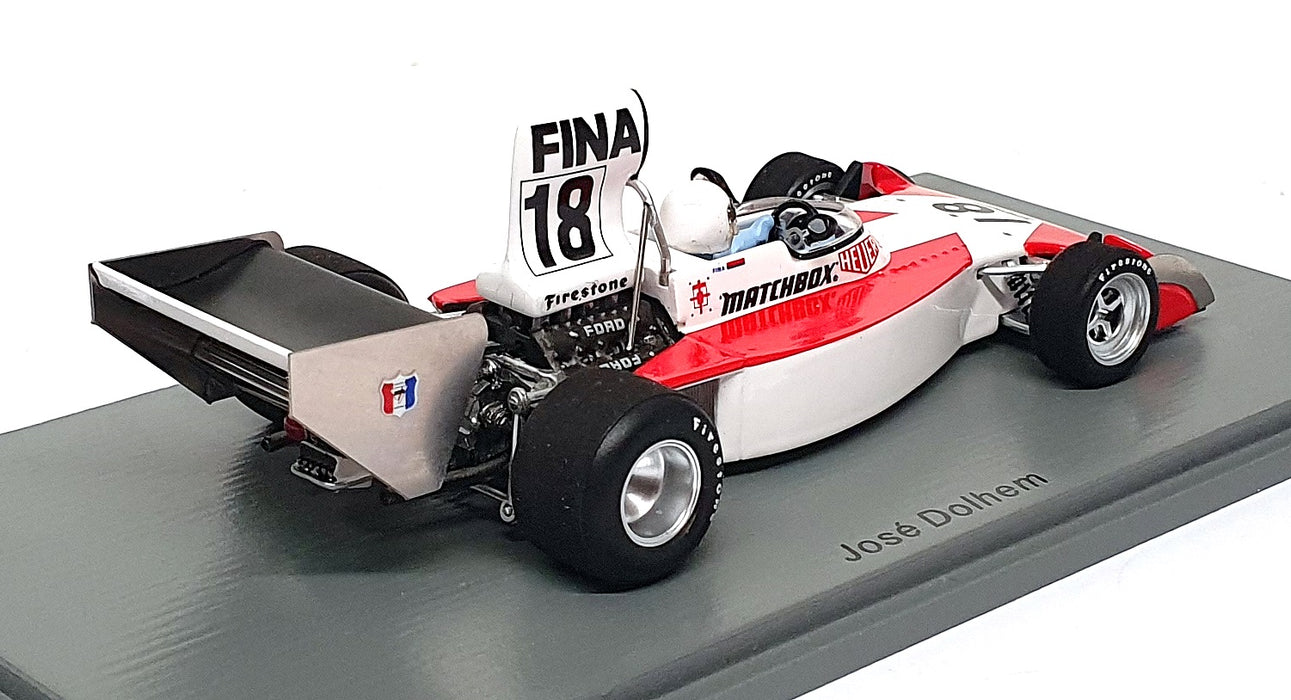 Spark 1/43 Scale S9658 - F1 Surtees TS16 #18 US GP 1974 Jose Dolhem