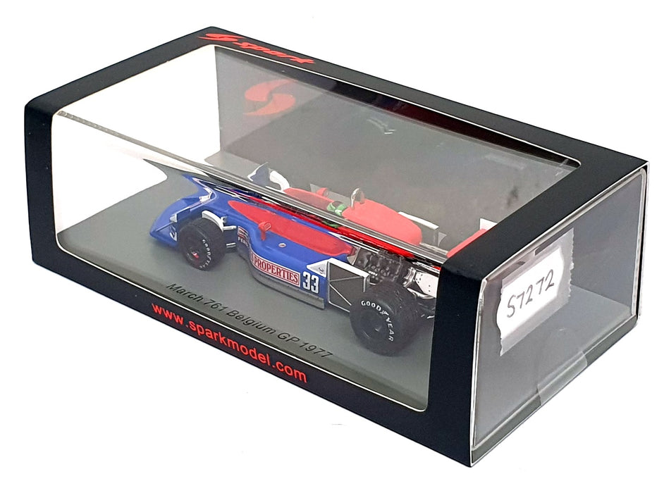 Spark 1/43 Scale S7272 - F1 March 761 #33 Belgium GP 1977 Boy Hayje