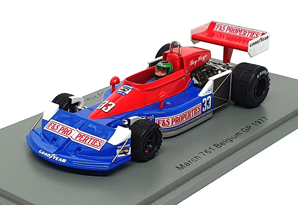 Spark 1/43 Scale S7272 - F1 March 761 #33 Belgium GP 1977 Boy Hayje