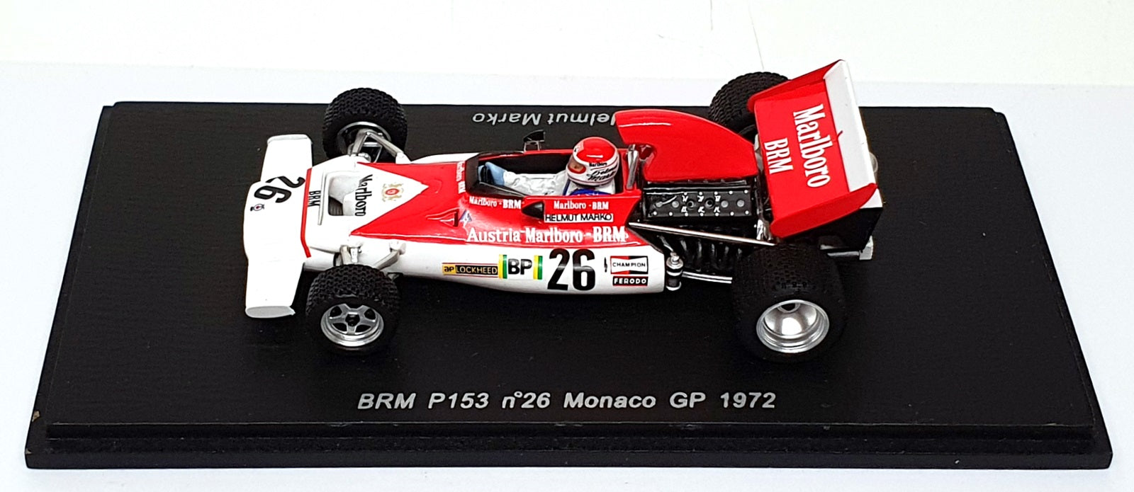 Spark 1/43 Scale S1154 - F1 BRM P153 #26 Monaco GP 1972 Helmut Marko
