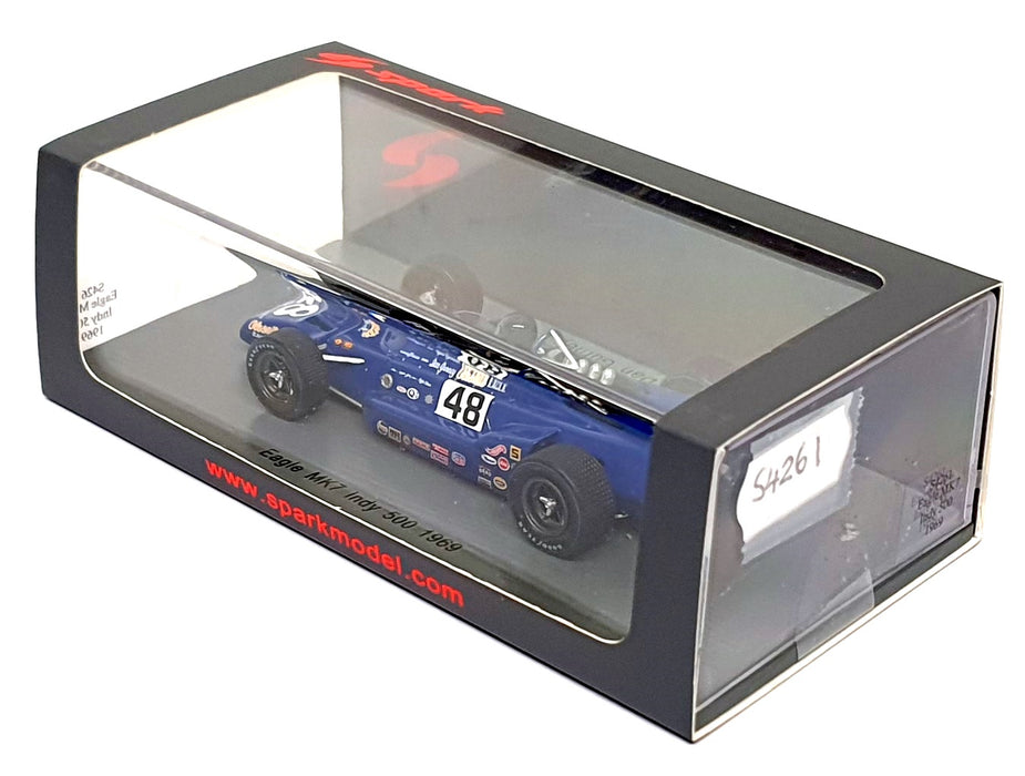 Spark 1/43 Scale S4261 - Eagle Mk7 #48 Indy 500 1969 Dan Gurney