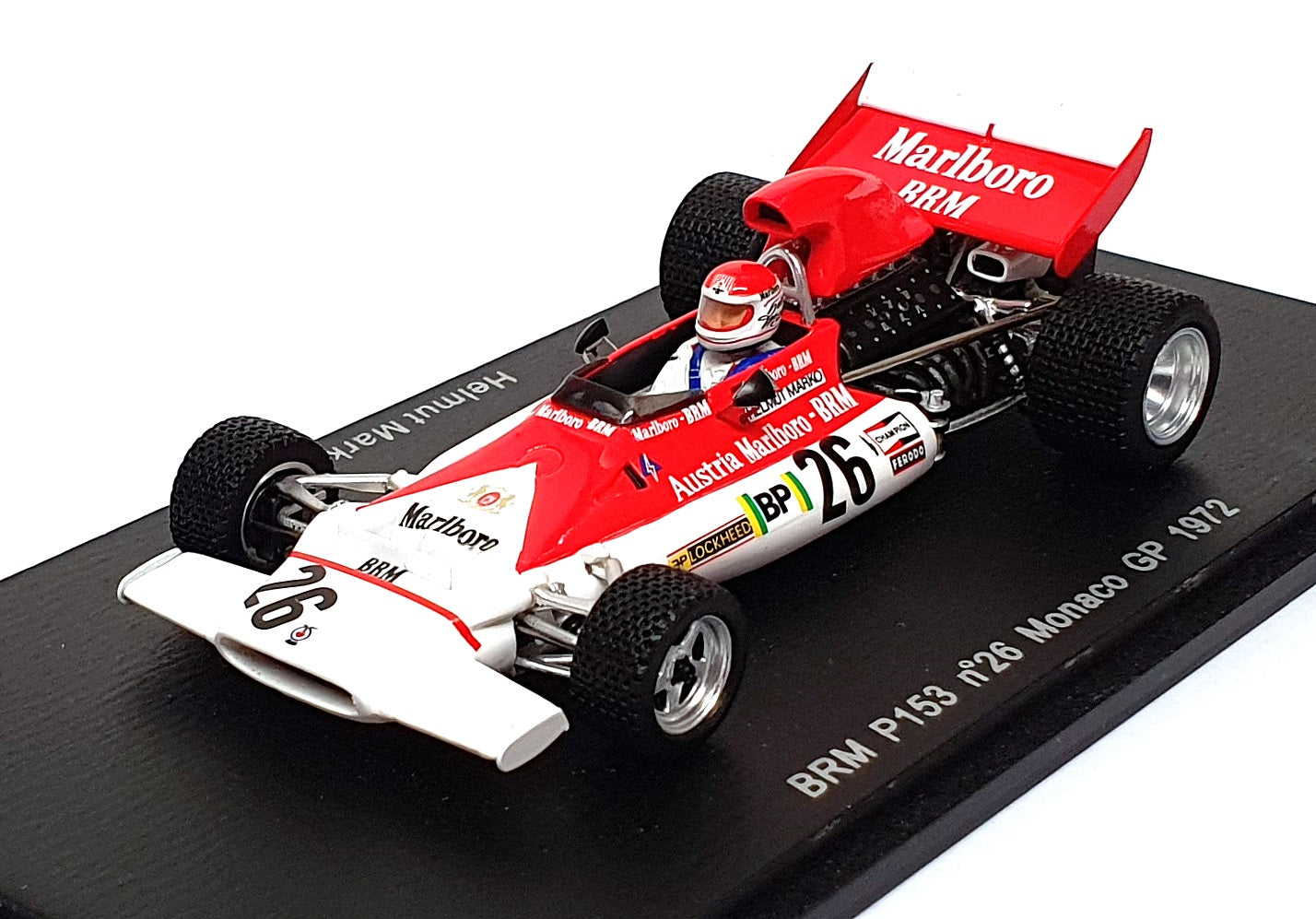Spark 1/43 Scale S1154 - F1 BRM P153 #26 Monaco GP 1972 Helmut Marko