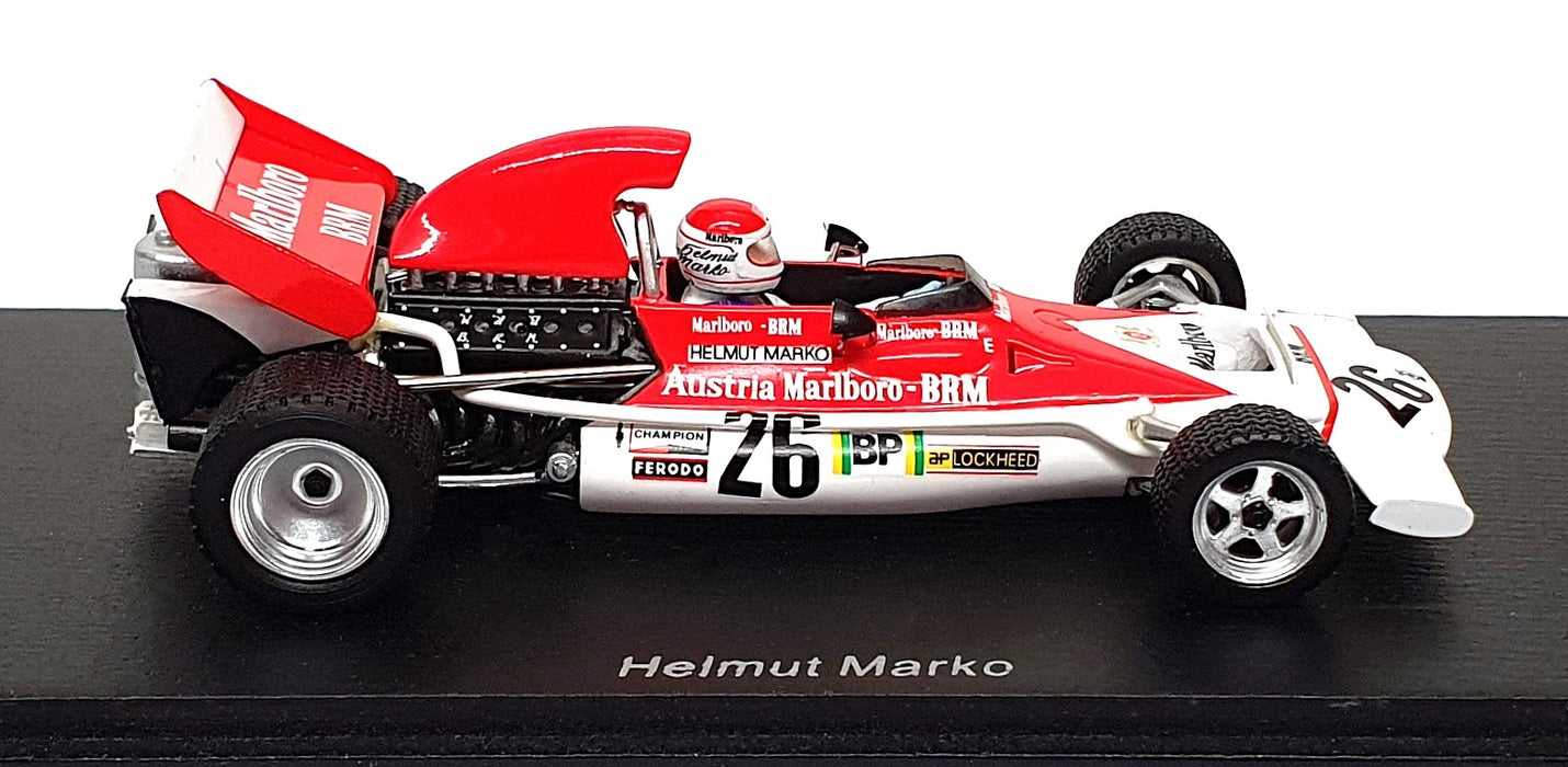 Spark 1/43 Scale S1154 - F1 BRM P153 #26 Monaco GP 1972 Helmut Marko