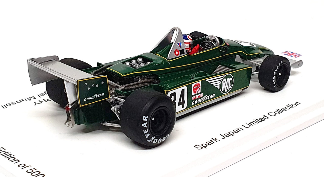 Spark 1/43 Scale HRCS005 - 1980 RALT RH6/80 Debut Race Honda RA206E #34 Mansell