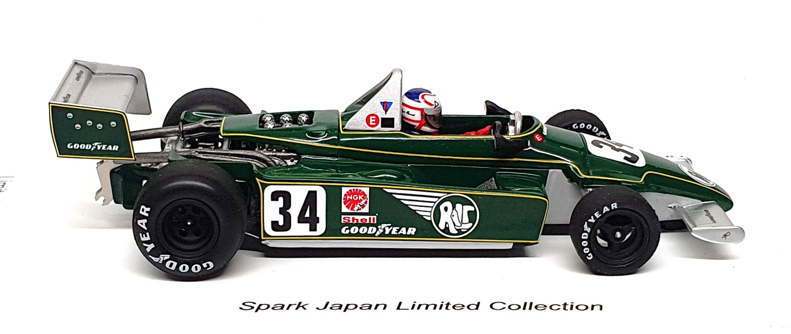 Spark 1/43 Scale HRCS005 - 1980 RALT RH6/80 Debut Race Honda RA206E #34 Mansell