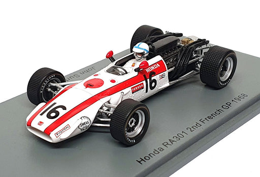 Spark 1/43 Scale S6224 - F1 Honda RA301 #16 2nd French GP 1968 - John Surtees