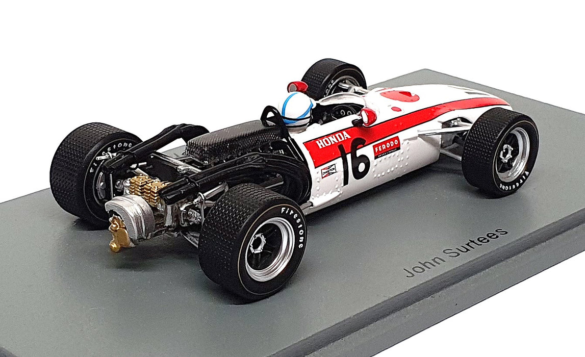 Spark 1/43 Scale S6224 - F1 Honda RA301 #16 2nd French GP 1968 - John Surtees