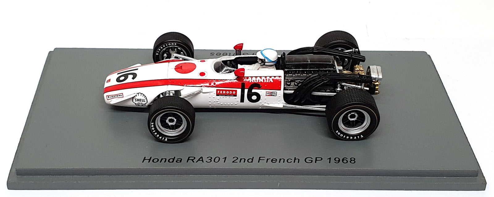 Spark 1/43 Scale S6224 - F1 Honda RA301 #16 2nd French GP 1968 - John Surtees