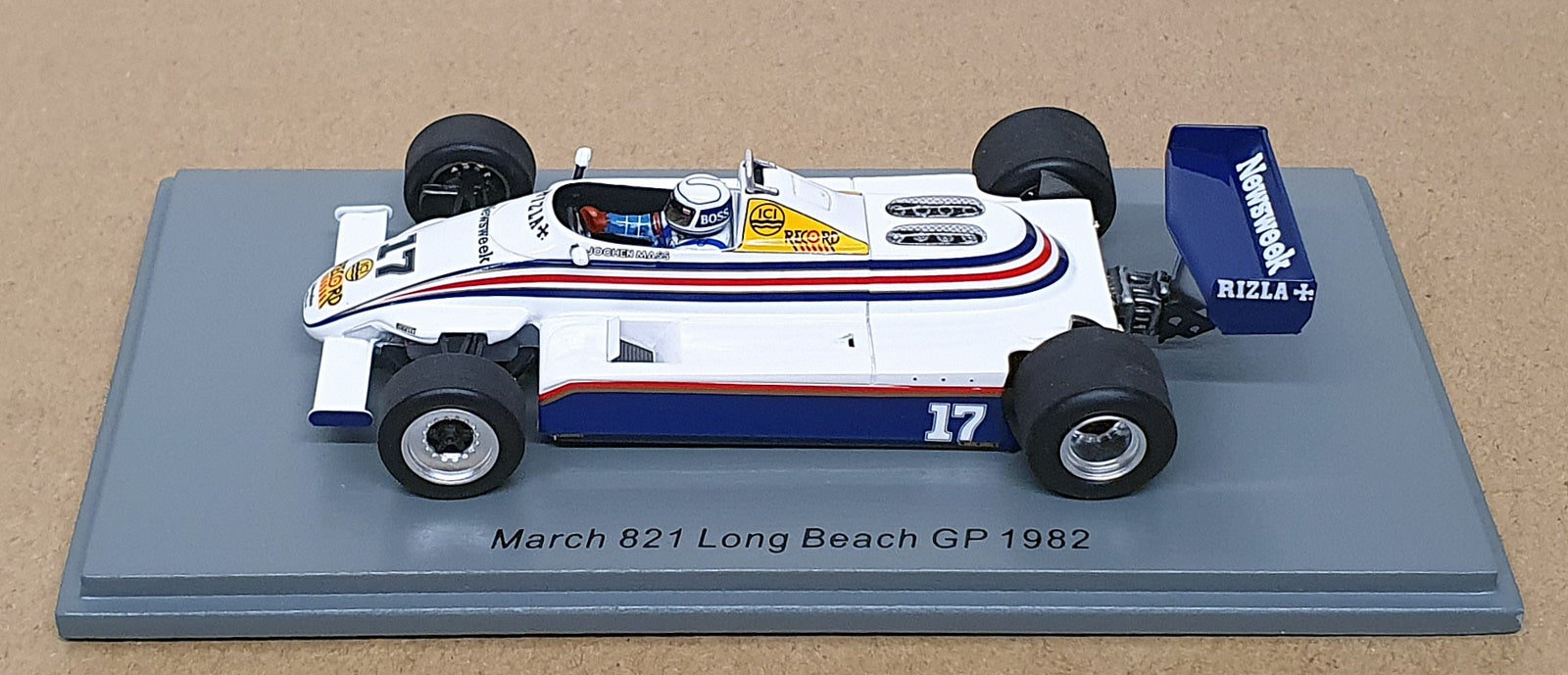Spark 1/43 Scale S7174 - F1 March 821 #17 Long Beach GP 1982 Jochen Mass