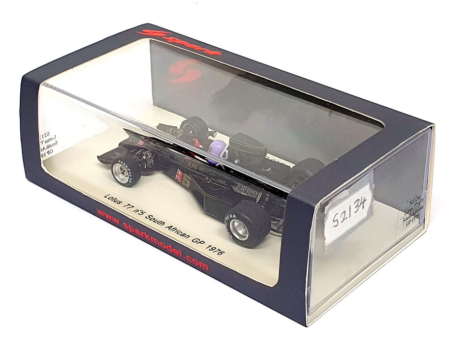 Spark 1/43 Scale S2134 - F1 Lotus 77 #5 South Africa GP 1976 Bob Evans