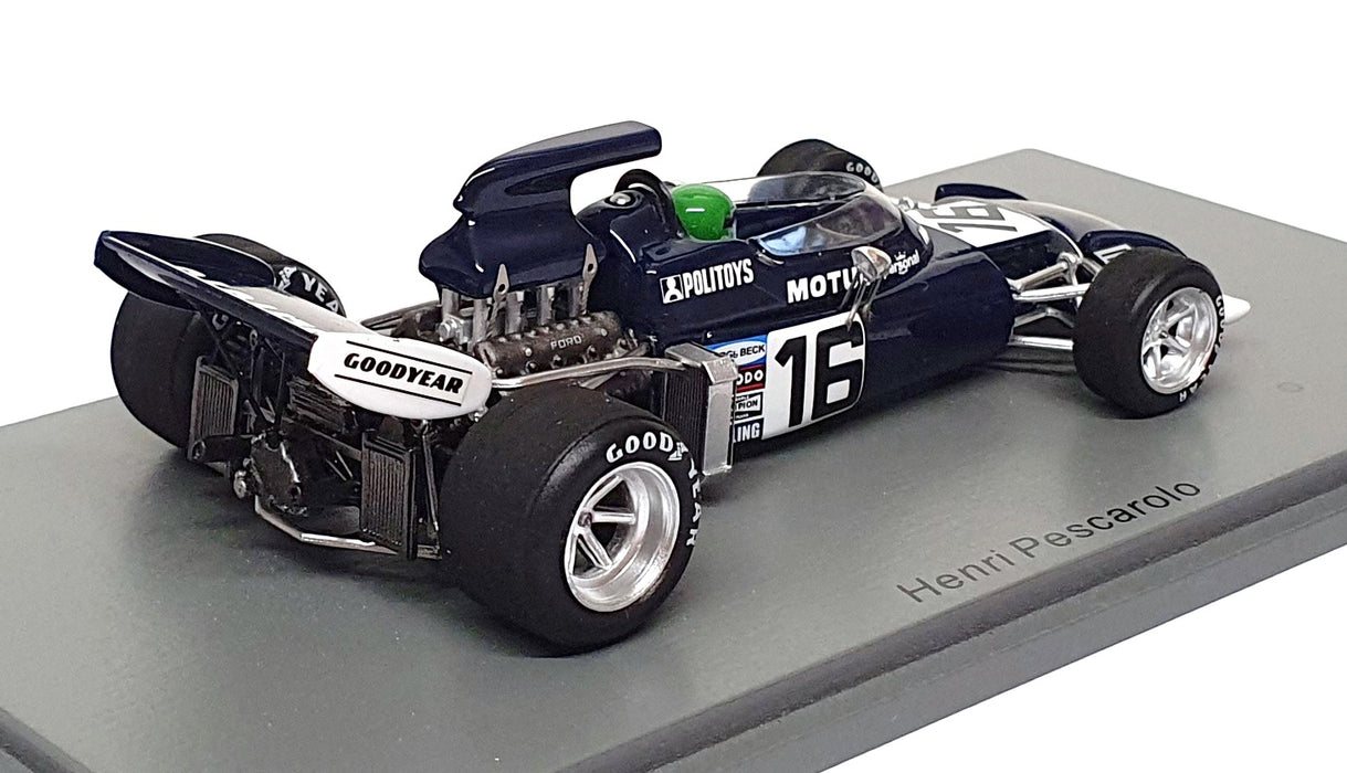 Spark 1/43 Scale S7264 - F1 March 721 #16 Practice French GP 1972 Pescarolo