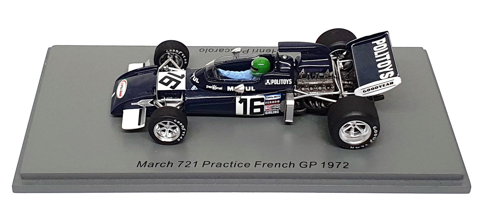 Spark 1/43 Scale S7264 - F1 March 721 #16 Practice French GP 1972 Pescarolo