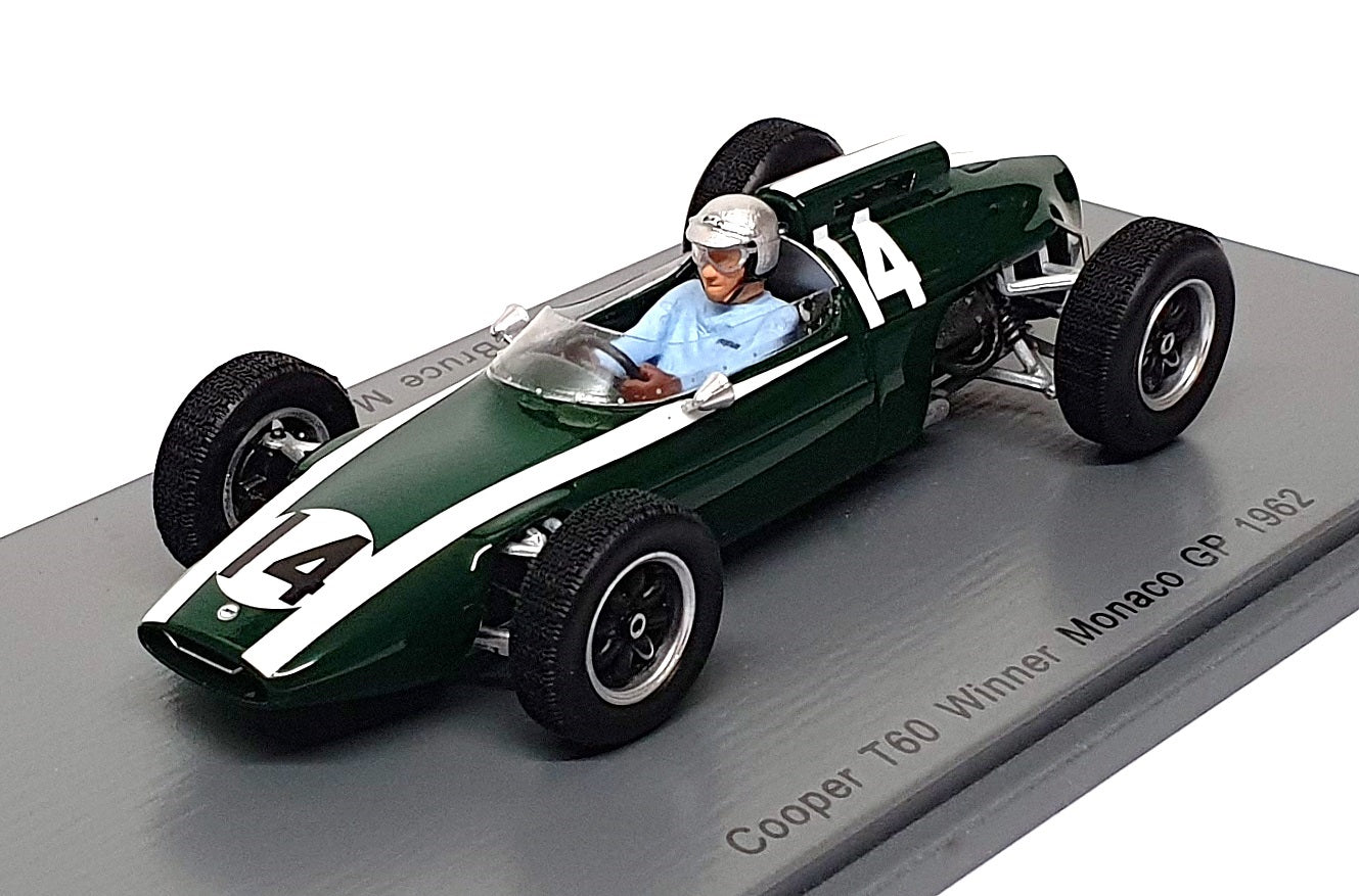 Spark 1/43 Scale S4802 - F1 Cooper T60 #14 Winner Monaco GP 1962 Bob McLaren