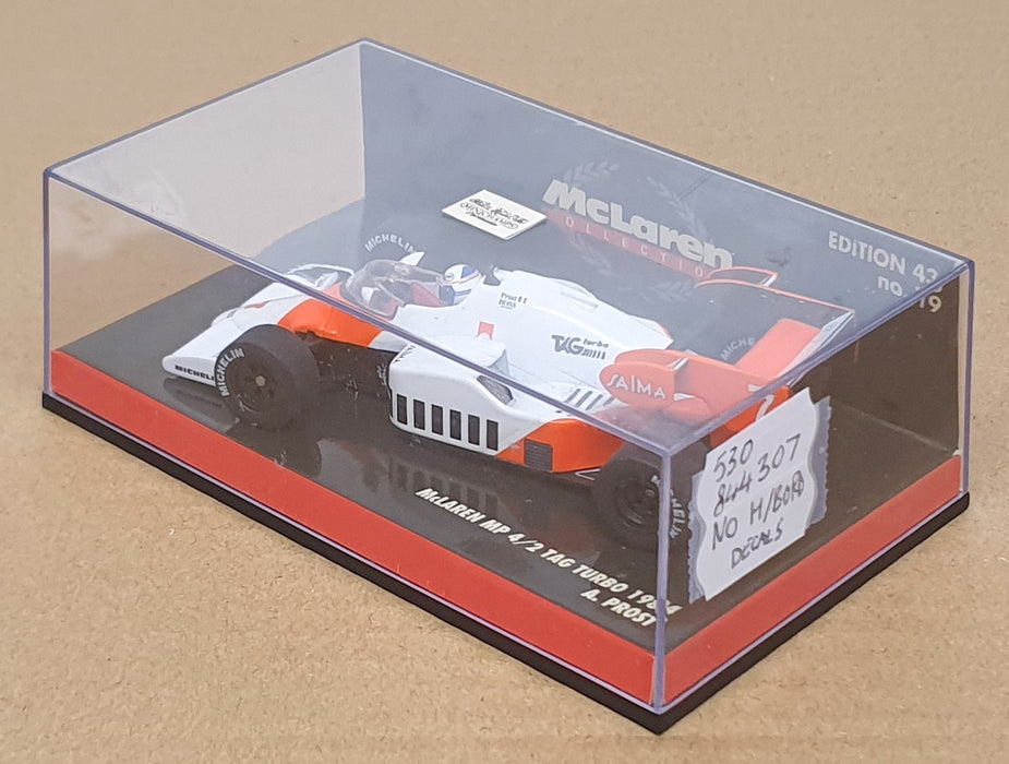 Minichamps 1/43 Scale 530 844307 - F1 McLaren MP4/2 Tag Turbo 1984 #7 A. Prost