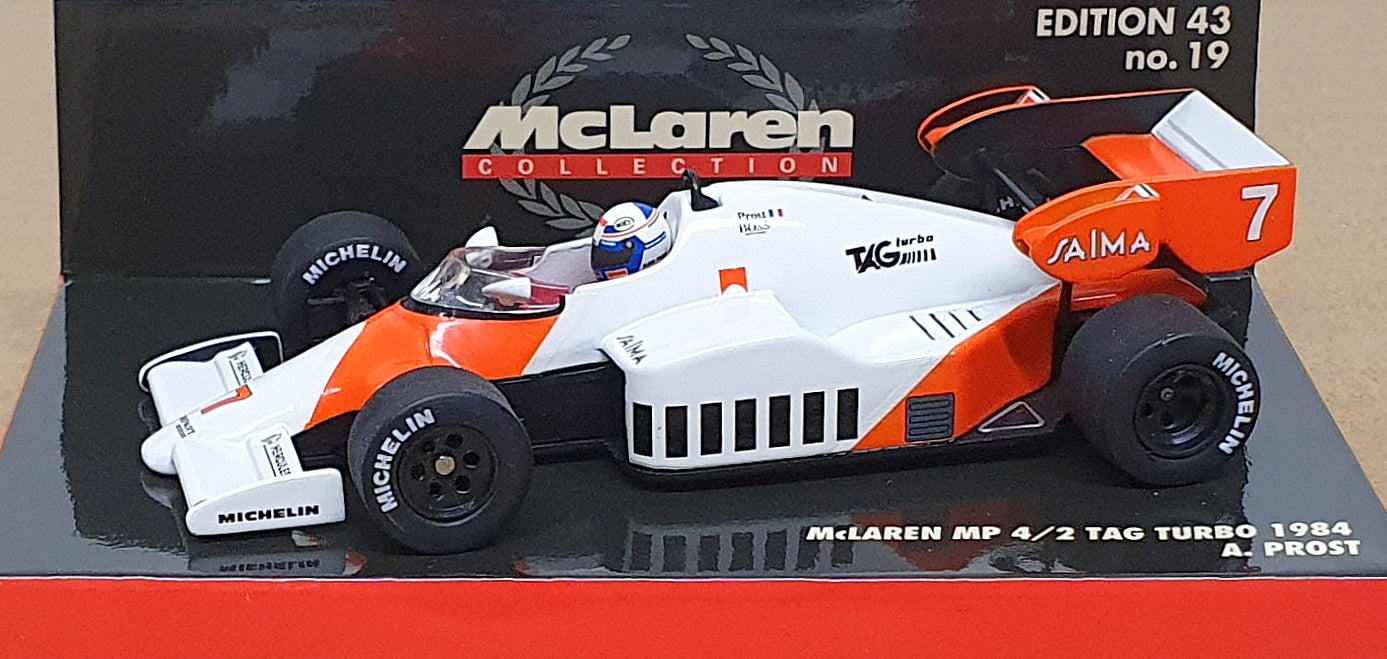 Minichamps 1/43 Scale 530 844307 - F1 McLaren MP4/2 Tag Turbo 1984 #7 A. Prost