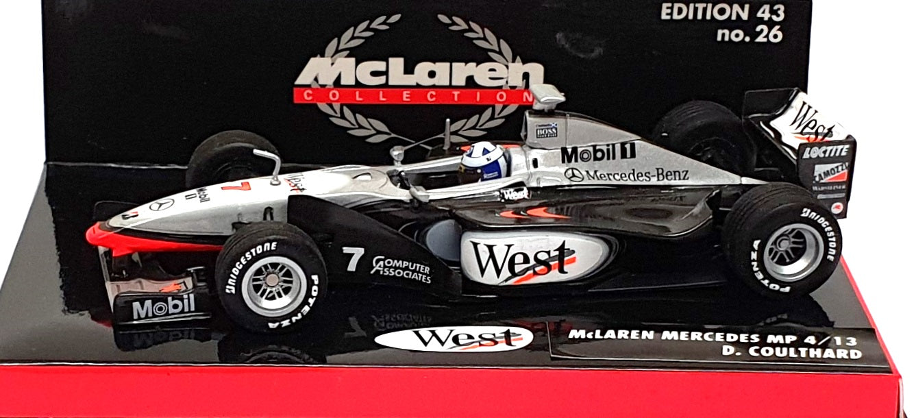 Minichamps 1/43 Scale MC413 - F1 McLaren Mercedes MP4/13 D. Coulthard