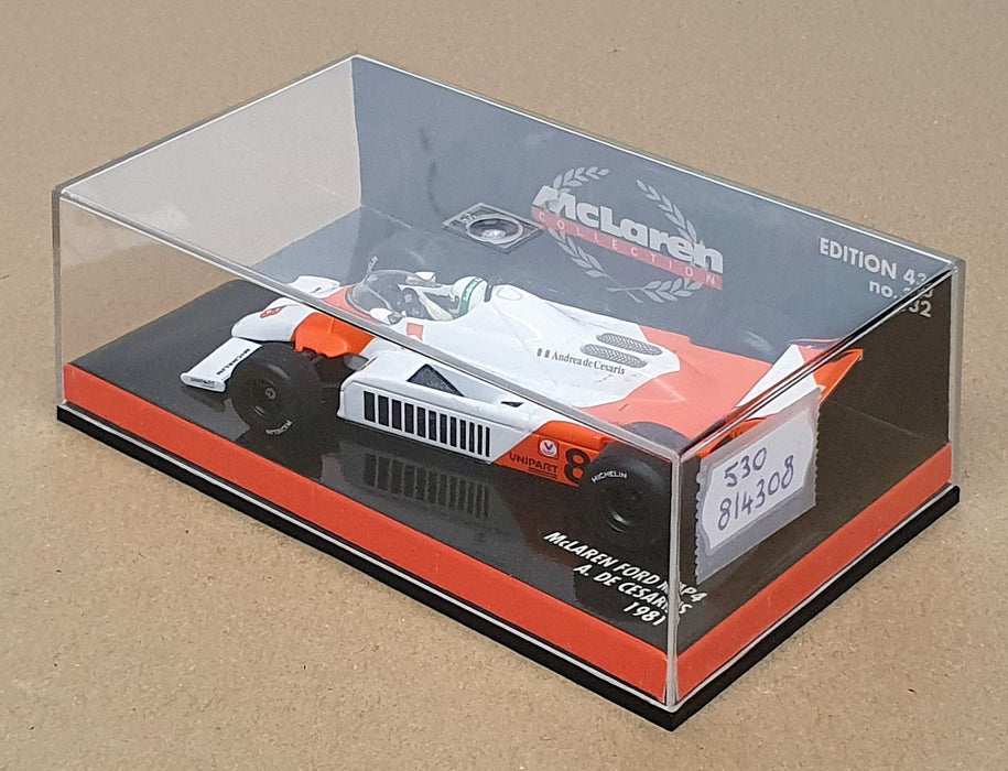 Minichamps 1/43 Scale 530 814308 - F1 McLaren Ford MP4 #8 A. De Cesaris 1981