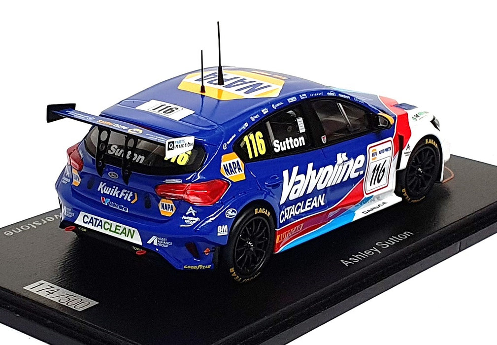 Spark 1/43 Scale UK048 - NAPA UK Ford Focus BTCC 2025 Silverstone #116 A. Sutton
