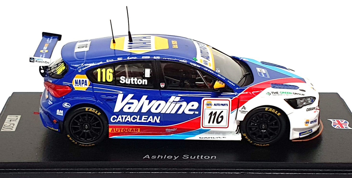 Spark 1/43 Scale UK048 - NAPA UK Ford Focus BTCC 2025 Silverstone #116 A. Sutton
