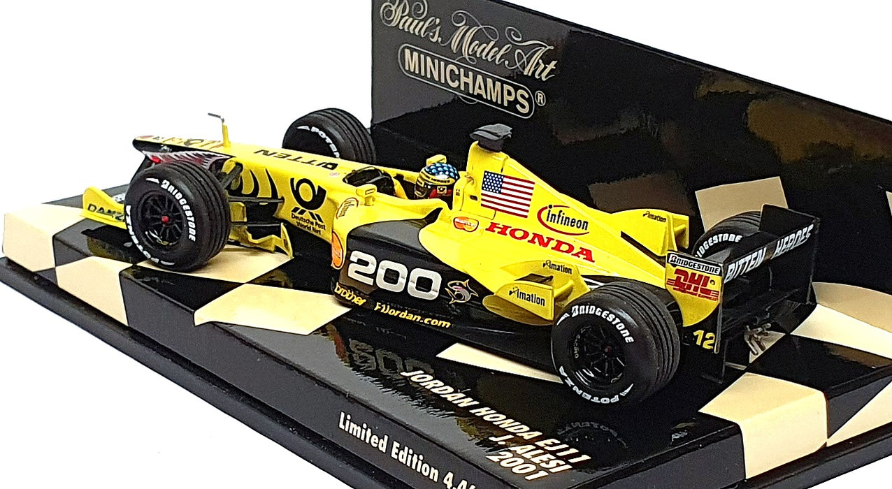Minichamps 1/43 Scale 400 010112 - F1 Jordan Honda EJ11 J. Alesi 2001