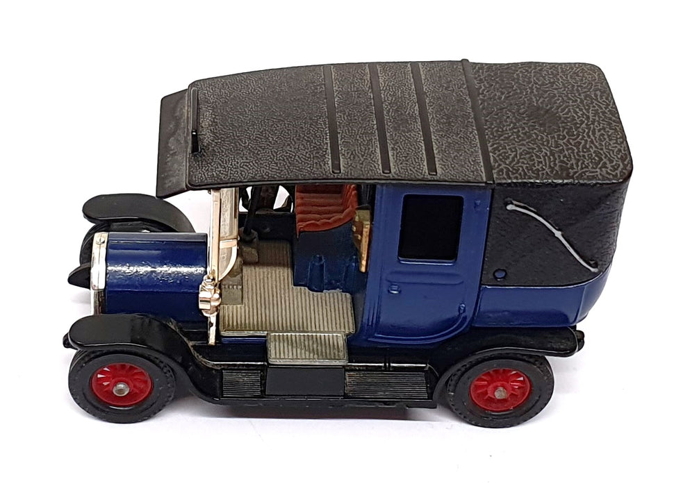 Matchbox Appx 9cm Long Diecast Y28-C - 1907 UNIC London Taxi - Blue/Black