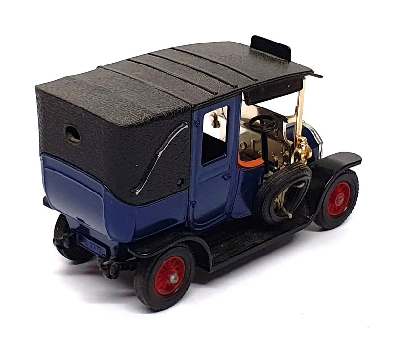 Matchbox Appx 9cm Long Diecast Y28-C - 1907 UNIC London Taxi - Blue/Black