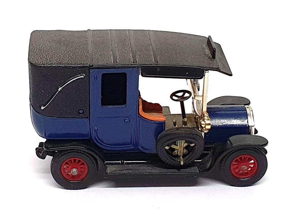 Matchbox Appx 9cm Long Diecast Y28-C - 1907 UNIC London Taxi - Blue/Black