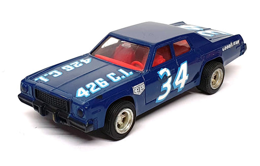 Dinky Toys 13cm Long Original Diecast 201 Plymouth Gran Fury Stock Car #34 Blue