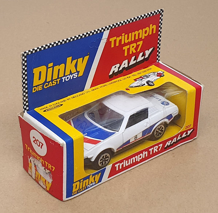 Dinky Toys Original Diecast 207 - Triumph TR7 Rally #8 - White/Blue/Red