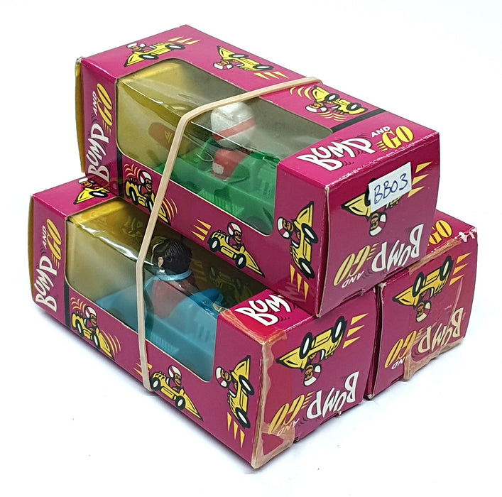 Brooke Bond Tea BB03 - 3x Bump & Go Chimp Cars Geoff, Samantha & Jean-Pierre