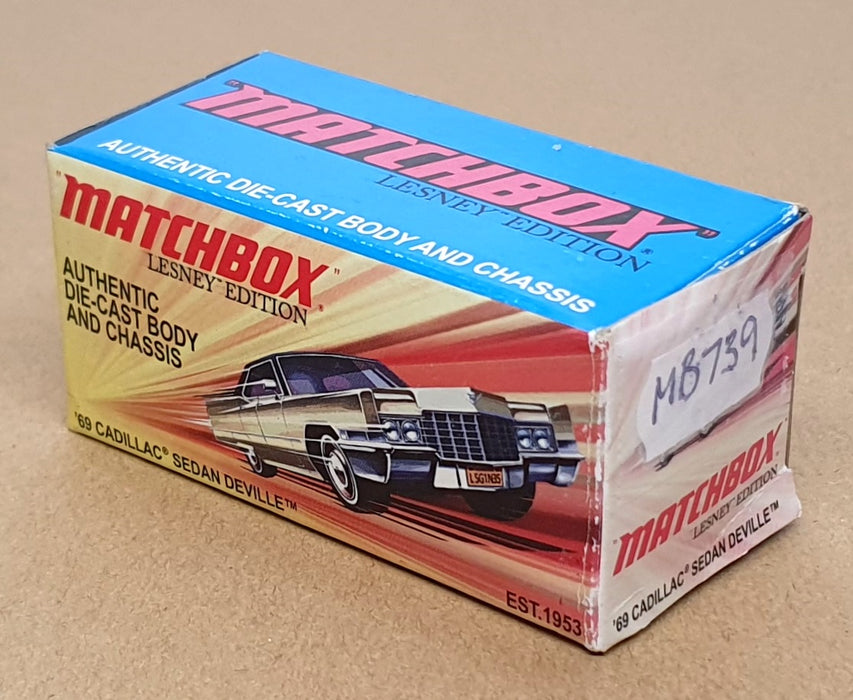 Matchbox Lesney MB739 - 1969 Cadillac Sedan Deville - Pale Yellow/Black