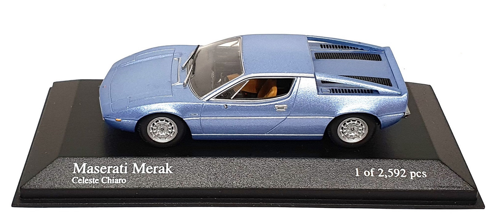 Minichamps 1/43 Scale 400 123421 - 1974 Maserati Merak - Met. Blue