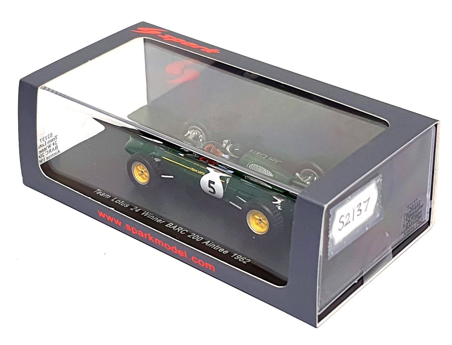 Spark 1/43 Scale S2137 - Lotus 24 Winner #5 BARC 200 Aintree 1962 Jim Clark