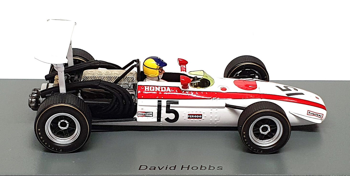 Spark 1/43 Scale S6225 - F1 Honda RA301 #15 Italy GP 1968 David Hobbs