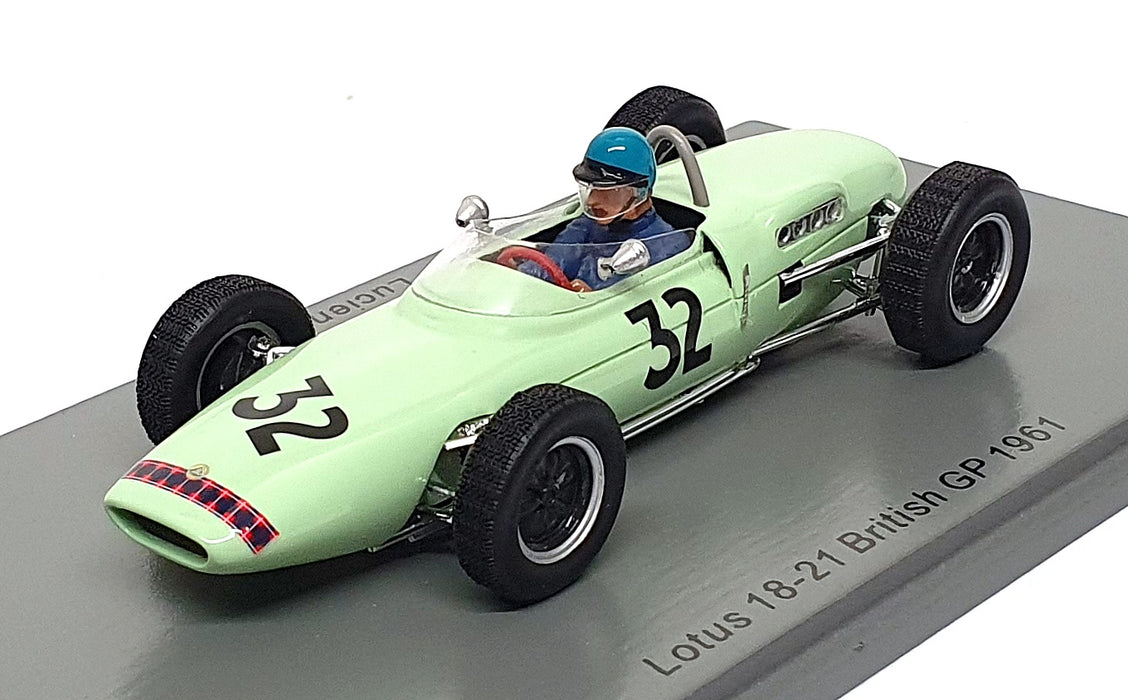 Spark 1/43 Scale S7446 - F1 Lotus 18-21 #32 British GP 1961 Lucien Bianchi