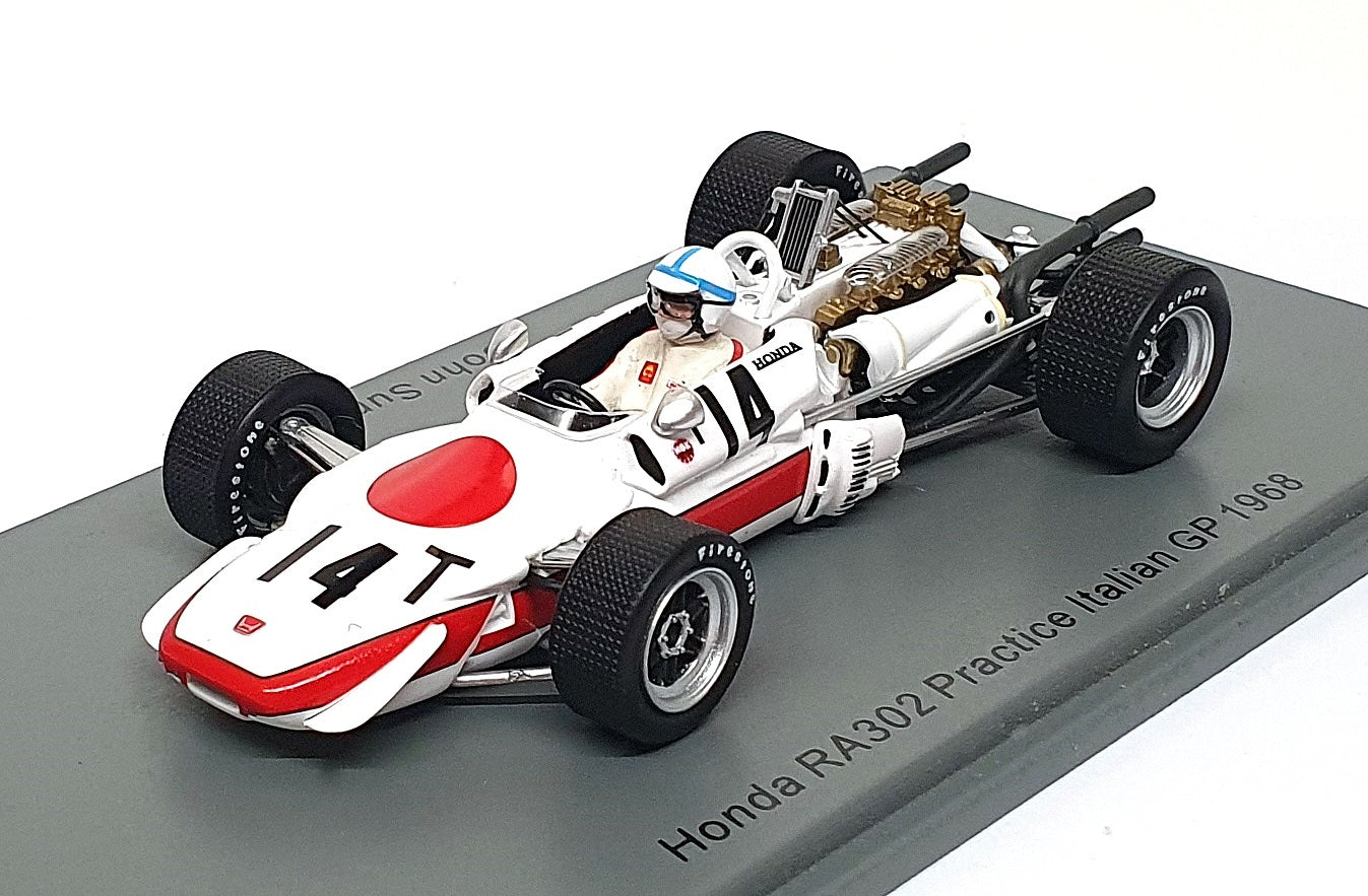 Spark 1/43 Scale S6228 - F1 Honda RA302 #14 Practice Italy GP 1968 John Surtees